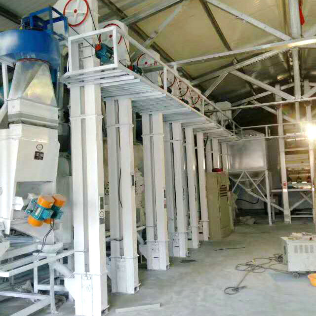 濰坊臨朐大關鎮(zhèn)日產20噸小米成套加工設備安裝完畢